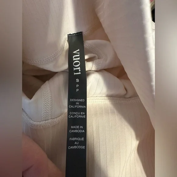 Vuori Inversion Ribbed Cream Marshmallow Leggings Size Small - Picture 6 of 9